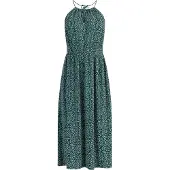 Faina Zomerjurk donkergroen / offwhite