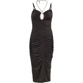 Faina Cocktailjurk goud / zwart / transparant