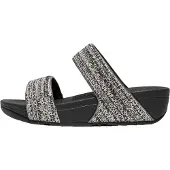 FitFlop Fit Flop Dames/Dames Lulu Shimmer Weave Sliders (Zwart)