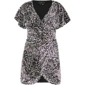 Faina Cocktailjurk lichtroze / zwart