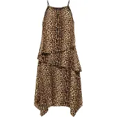 Faina Jurk beige / bruin / zwart