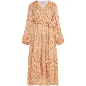 IZIA Jurk beige / goud / oranje