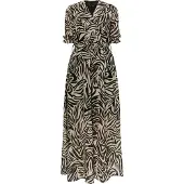 Faina Jurk taupe / zwart