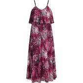 Faina Zomerjurk pink / fuchsia / zwart / wit