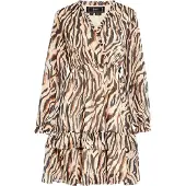 Faina Jurk crème / bruin / grijs