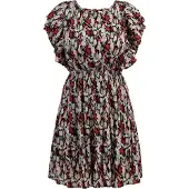Faina Zomerjurk lichtbruin / rood / zwart / wit