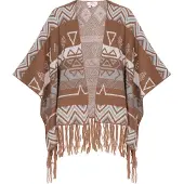 Usha Cape pueblo / grijs / zilvergrijs