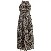 Faina Jurk beige / lichtbruin / zwart