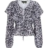 Faina Blouse grijs / zwart / wit