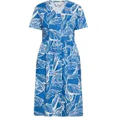 Usha Jurk blauw / wit