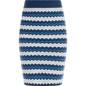 Faina Rok blauw / donkerblauw / wit
