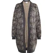 Usha Gebreid vest 'Carnea' bruin / antraciet