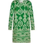 Usha Jurk groen / natuurwit