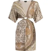Faina Jurk ecru / karamel / mokka / lichtbruin