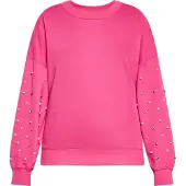 Faina Sweatshirt pink / transparant / parelwit