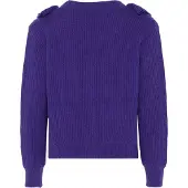 Faina Gebreid vest donkerlila