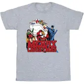 DC Comics Heren Batman Vrolijk Kerstfeest Comic T-Shirt (Sportgrijs)