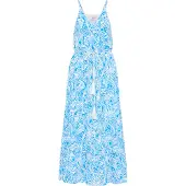 IZIA Zomerjurk lichtblauw / wit