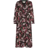 Usha Jurk bruin / rood / zwart / wit