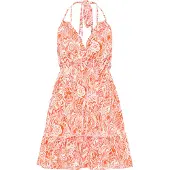 IZIA Zomerjurk donkeroranje / wit