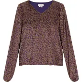 Usha Blouse olijfgroen / braam