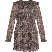 Faina Jurk goud / pink / rosa / zwart