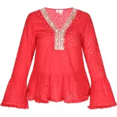 IZIA Blouse rood / wit