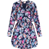 IZIA Blousejurk marine / lichtblauw / pink / offwhite