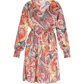 Usha Zomerjurk lichtblauw / oranje / rood / wit