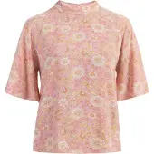 Usha Blouse crème / lichtgeel / rosa