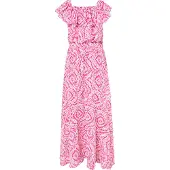 IZIA Zomerjurk pink / donkerrood / wit