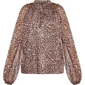 Faina Blouse bruin / goud / lichtgrijs / mauve