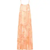 IZIA Zomerjurk pasteloranje / wit