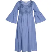 Usha Jurk blauw denim