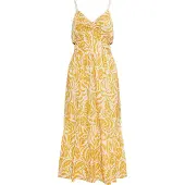 IZIA Zomerjurk ecru / goudgeel