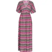IZIA Zomerjurk blauw / donkergroen / pink / wit