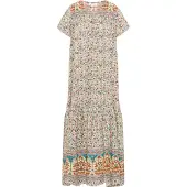 Usha Zomerjurk crème / gemengde kleuren