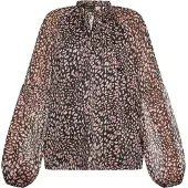 Faina Blouse donkerbeige / goud / pink / zwart
