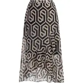 Faina Rok donkerbeige / goud / zwart