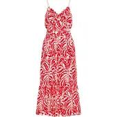 IZIA Zomerjurk rood / wit