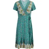Usha Zomerjurk turquoise / gemengde kleuren