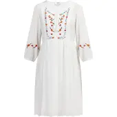 Usha Jurk jade groen / oranje / rood / wit