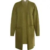 Usha Gebreid vest 'Carnea' olijfgroen