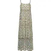 IZIA Maxi-jurk met spaghettibandjes Dames Blauw Goud