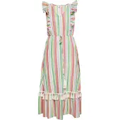 IZIA Zomerjurk cognac / geel / lavendel / lichtroze
