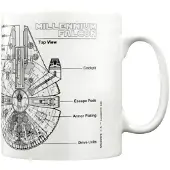 Star Wars Millennium Valk Schets Mok (Wit/zwart)