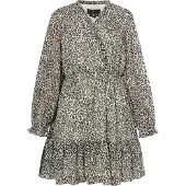 Faina Zomerjurk goud / zwart / wit
