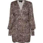 Faina Jurk beige / bruin / kastanjebruin