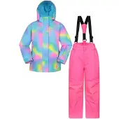 Mountain Warehouse Ski jassenset met opdruk voor kinderen (Helder Roze)
