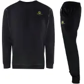 Aquascutum Heren Crest Crew Neck Tracksuit Set (Zwart)